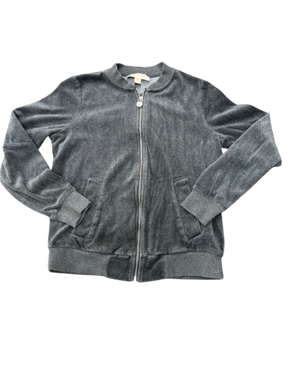 Women’s Michael Kors zip up velvet jacket in gray Size Small